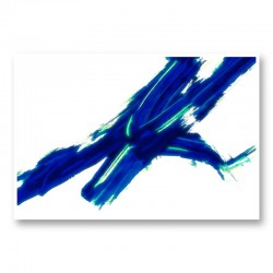 Blue Stroke Abstract Wall Art