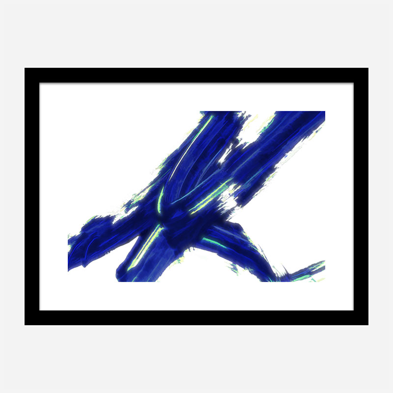 Blue Stroke Abstract Wall Art