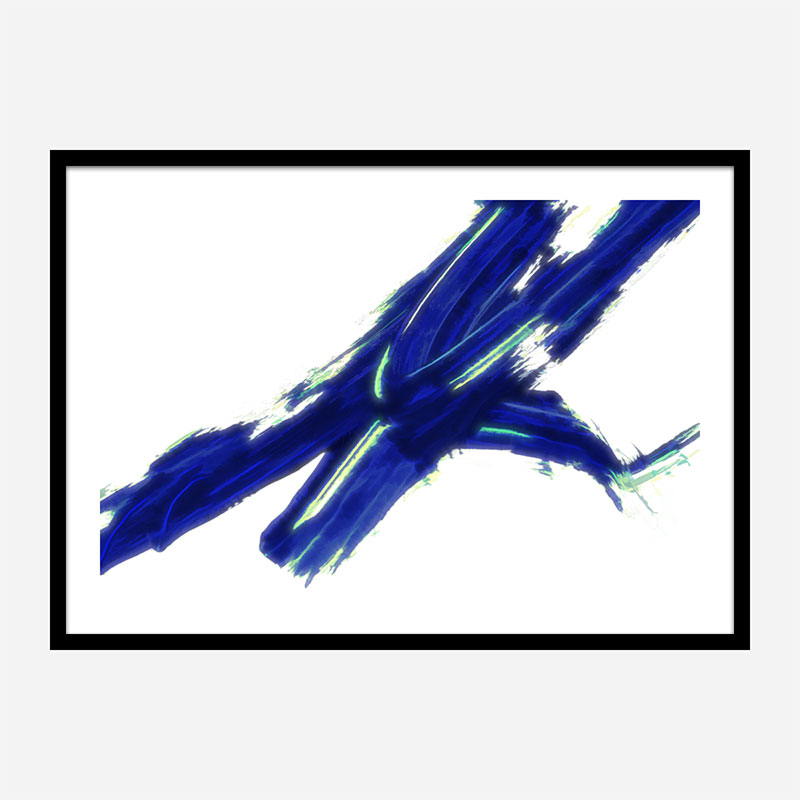 Blue Stroke Abstract Wall Art