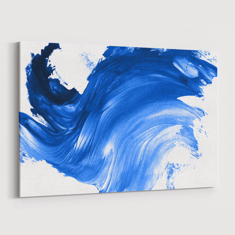 Blue Swirl Abstract Wall Art