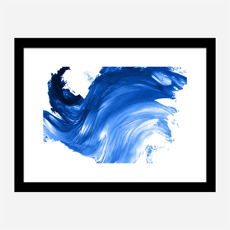 Blue Swirl Abstract Wall Art