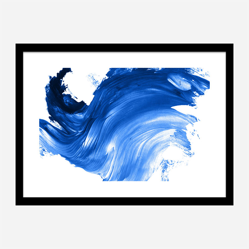 Blue Swirl Abstract Wall Art