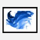 Blue Swirl Abstract Wall Art