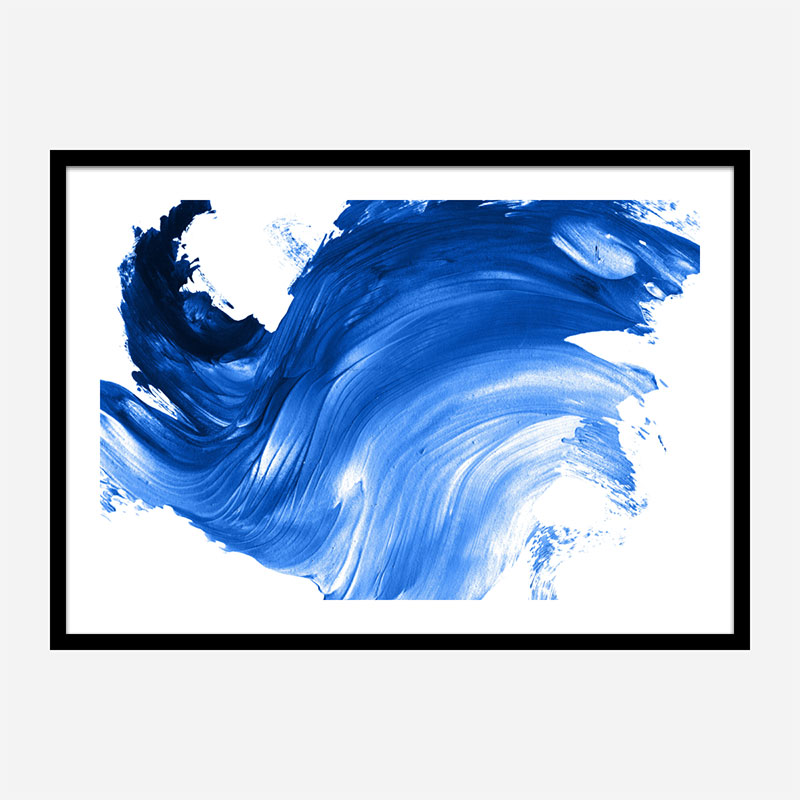 Blue Swirl Abstract Wall Art