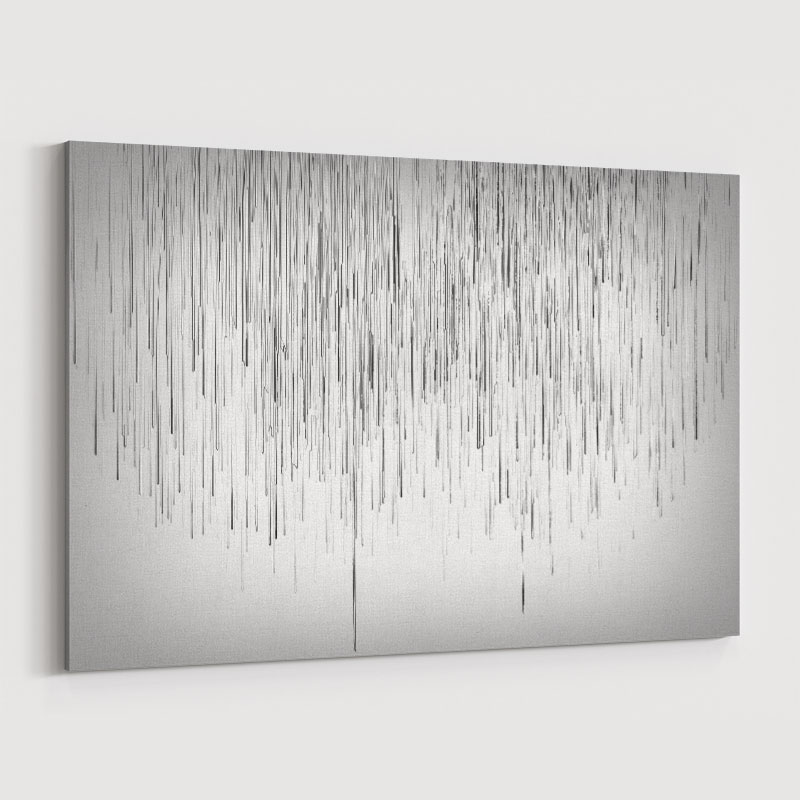 Grey Rain Abstract Wall Art