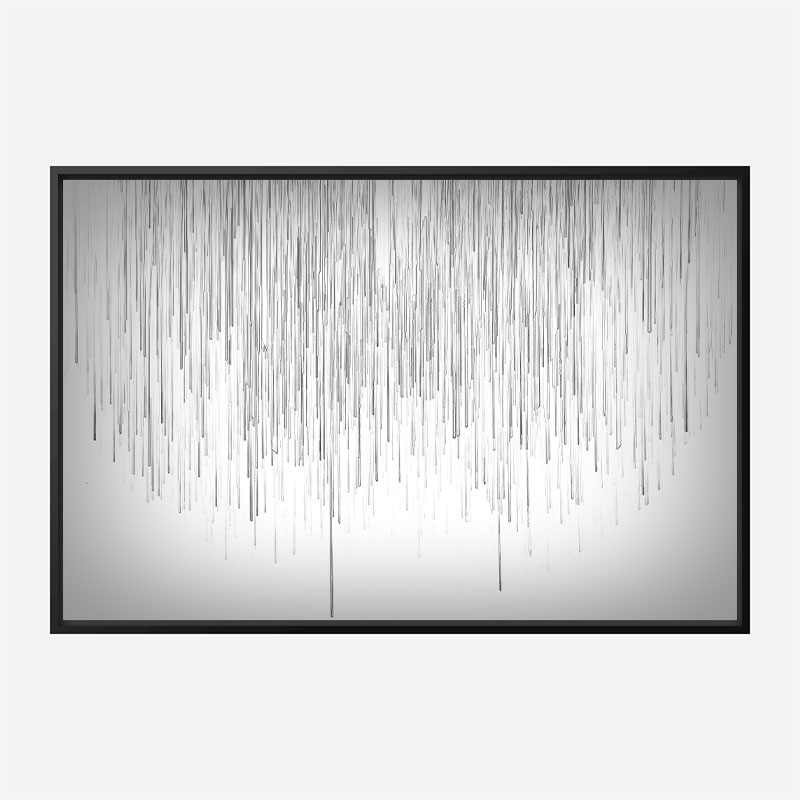 Grey Rain Abstract Wall Art