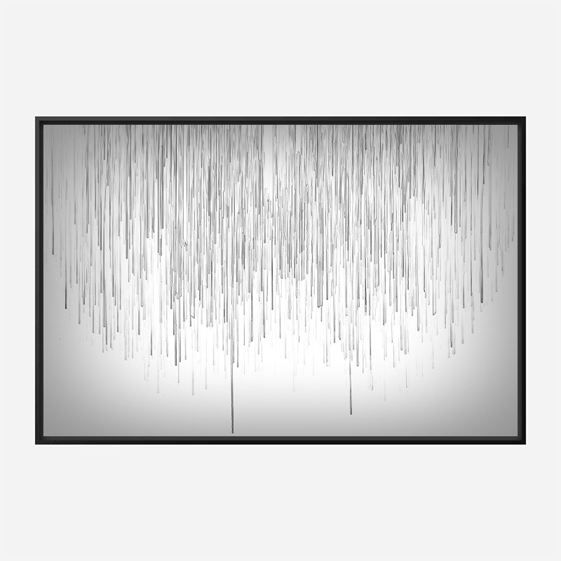 Grey Rain Abstract Wall Art