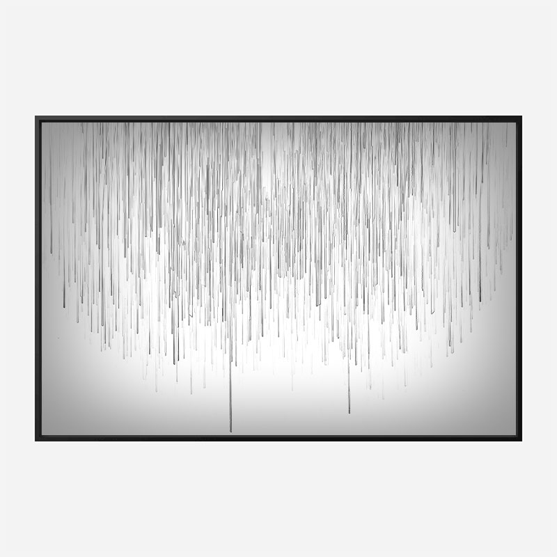 Grey Rain Abstract Wall Art