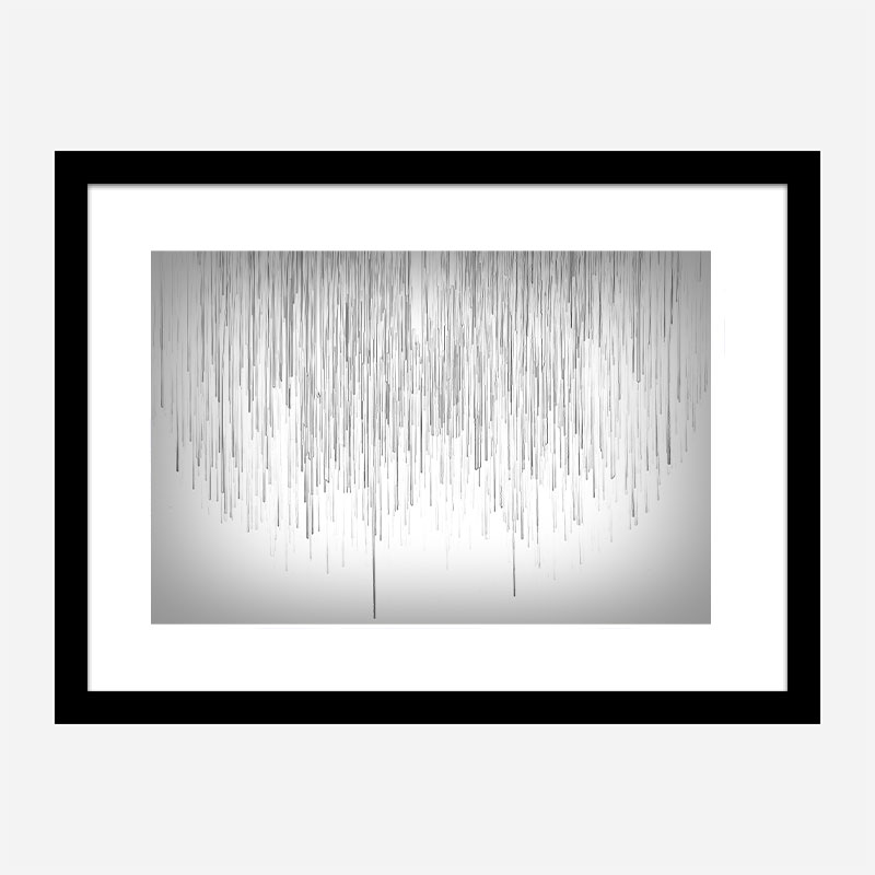 Grey Rain Abstract Wall Art