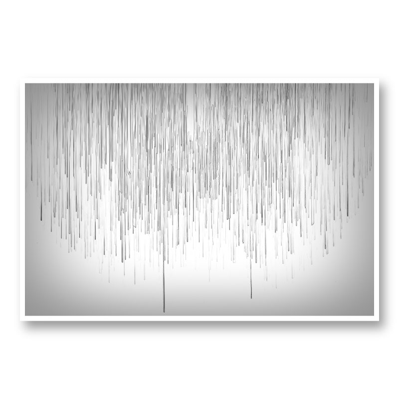 Grey Rain Abstract Wall Art