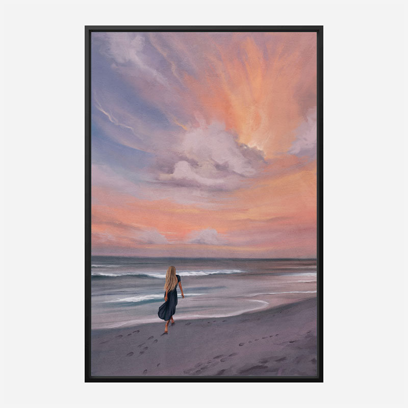 Beach Walk Abstract Art Print