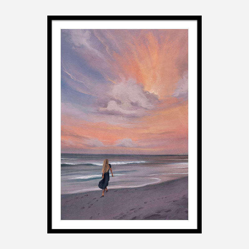 Beach Walk Abstract Art Print