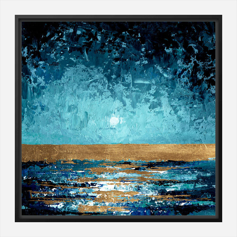 Blue Sunset Abstract Art Print