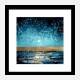 Blue Sunset Abstract Art Print