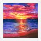 Pink Sunset Abstract Art Print