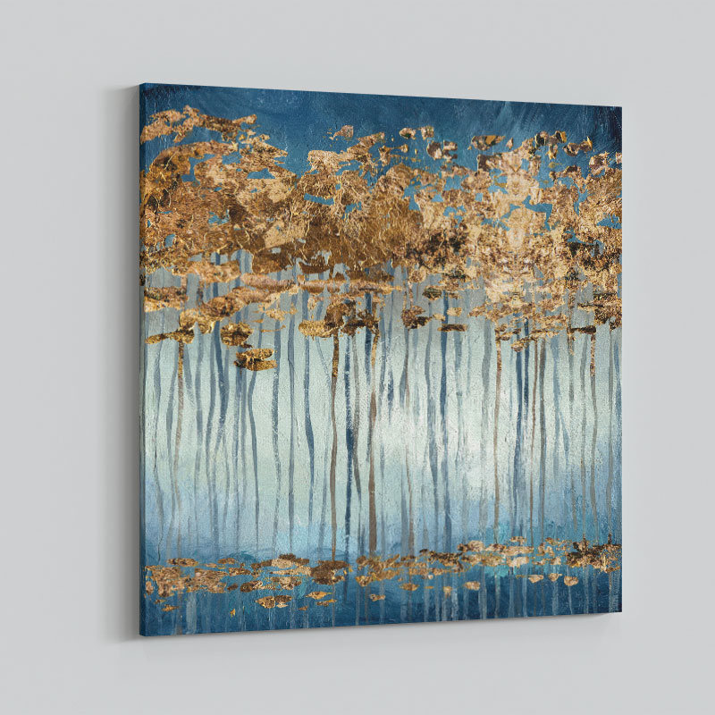 Golden Trees Abstract Art Print