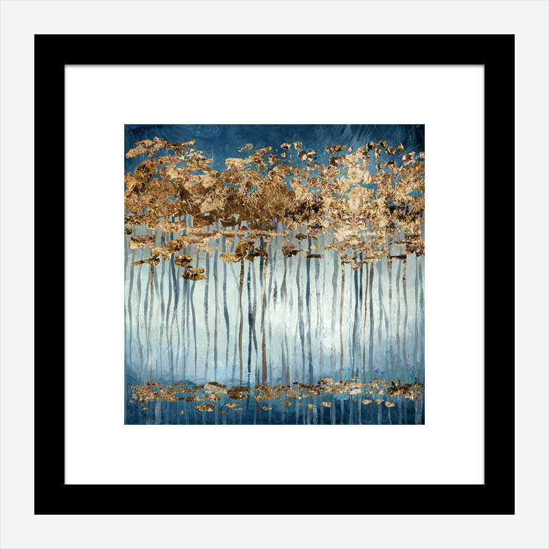 Golden Trees Abstract Art Print