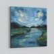 Night River Abstract Art Print