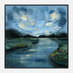 Night River Abstract Art Print