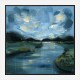 Night River Abstract Art Print Night River Abstract Art Print