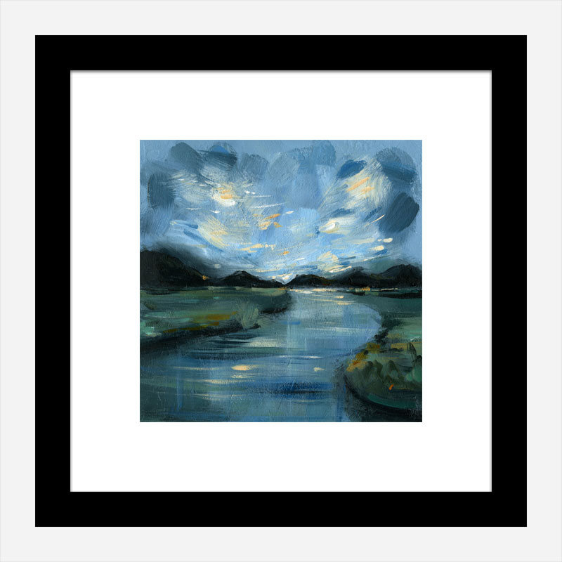 Night River Abstract Art Print Night River Abstract Art Print