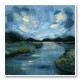 Night River Abstract Art Print Night River Abstract Art Print