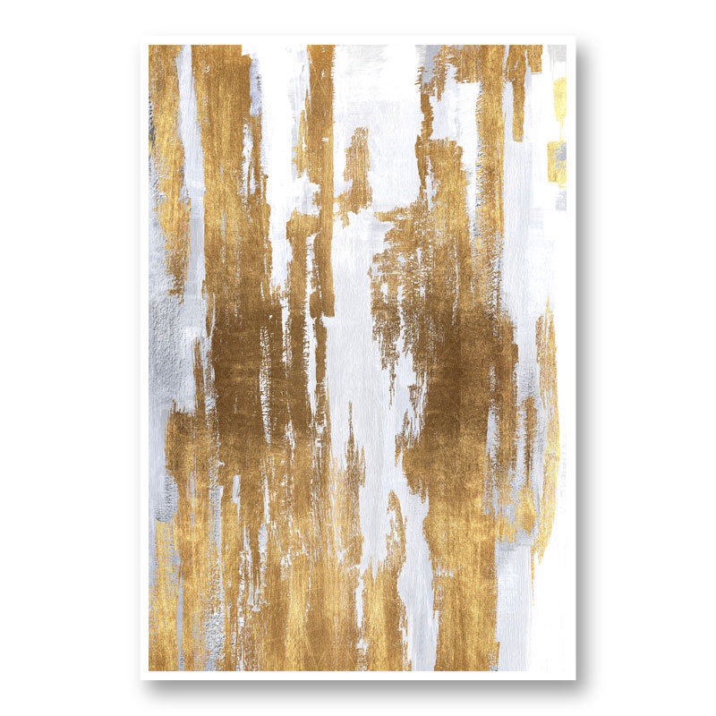 Golden Lines Abstract Art Print