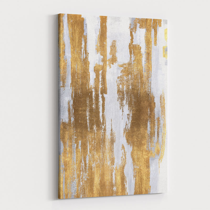 Golden Lines Abstract Art Print