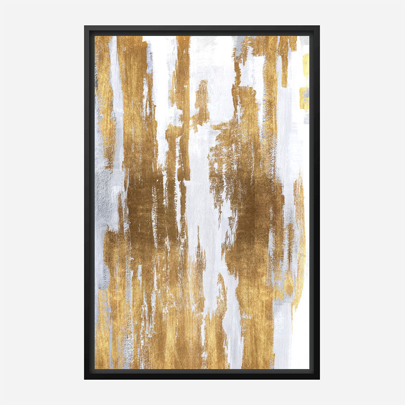 Golden Lines Abstract Art Print