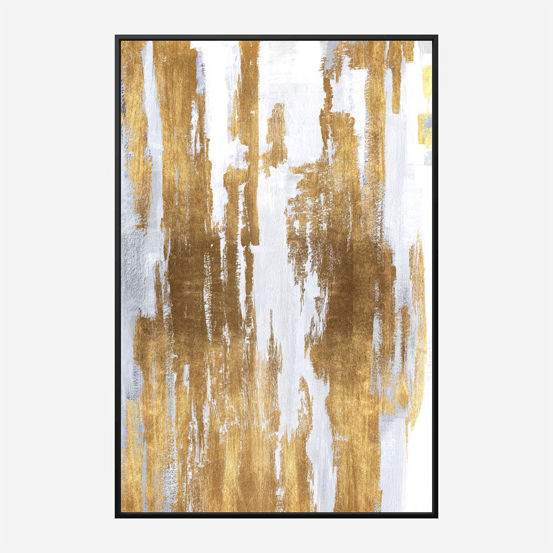 Golden Lines Abstract Art Print