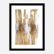 Golden Lines Abstract Art Print