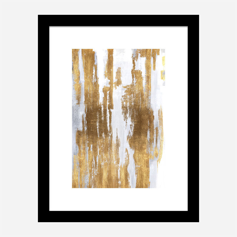 Golden Lines Abstract Art Print Golden Lines Abstract Art Print