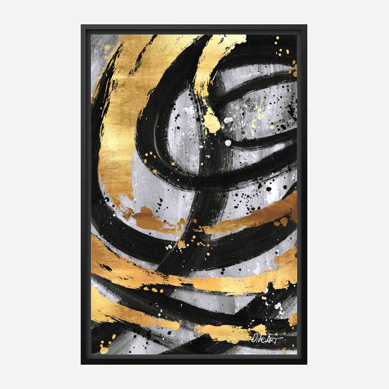 Golden Circles Abstract Art Print Golden Circles Abstract Art Print