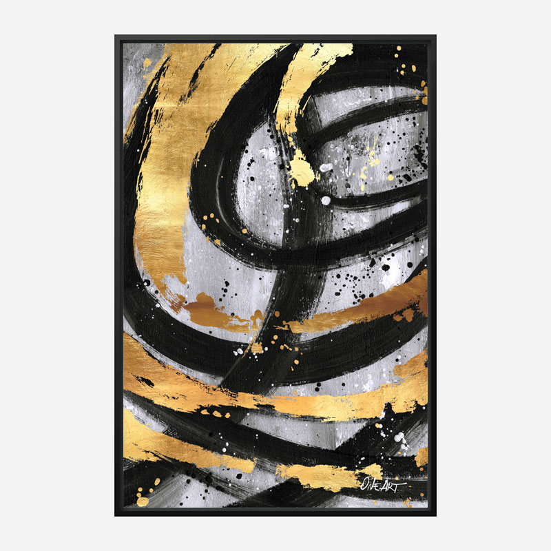 Golden Circles Abstract Art Print