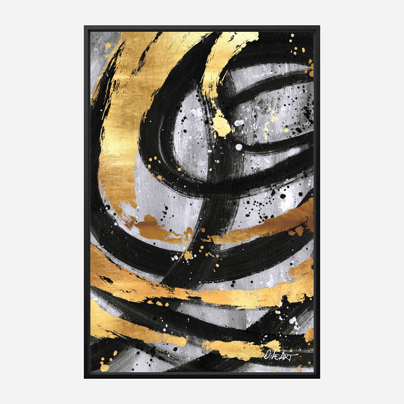 Golden Circles Abstract Art Print Golden Circles Abstract Art Print