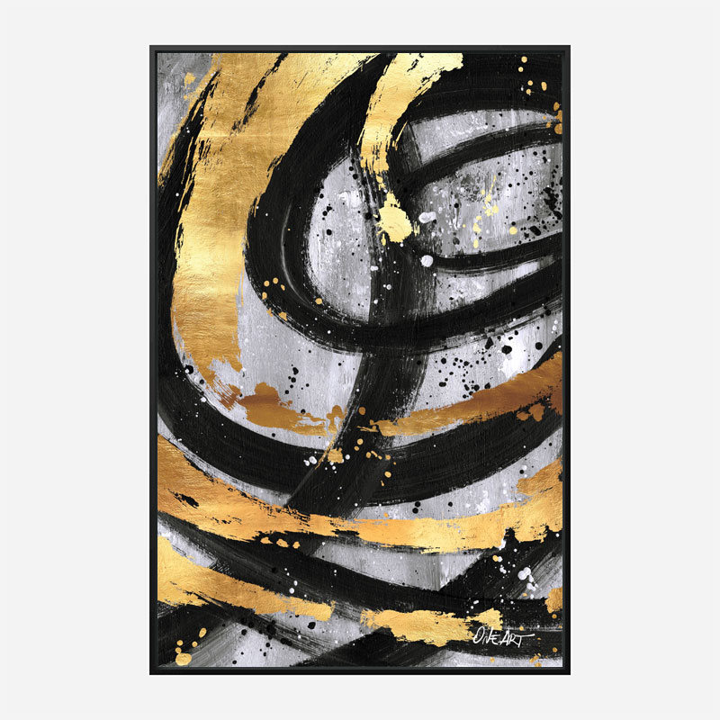 Golden Circles Abstract Art Print Golden Circles Abstract Art Print