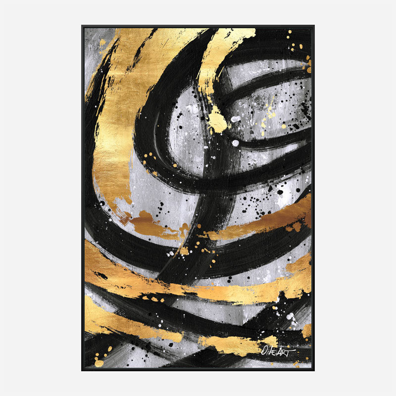 Golden Circles Abstract Art Print