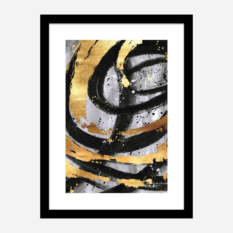 Golden Circles Abstract Art Print Golden Circles Abstract Art Print