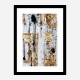 Gold & Black Spots Abstract Art Print