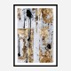 Gold & Black Spots Abstract Art Print