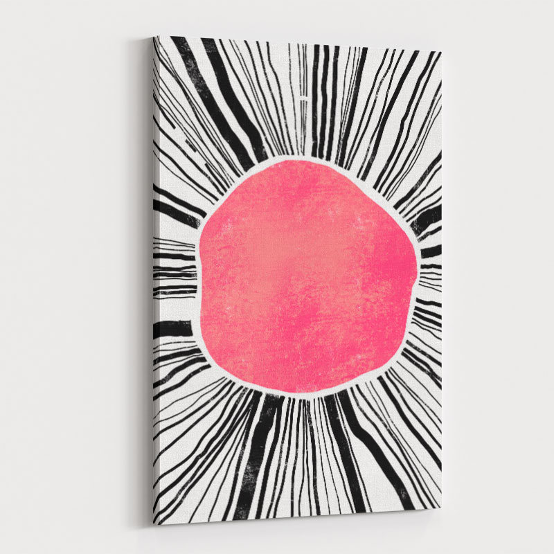 Pink Circle Abstract Art Print