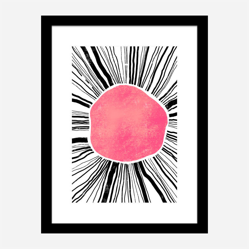 Pink Circle Abstract Art Print