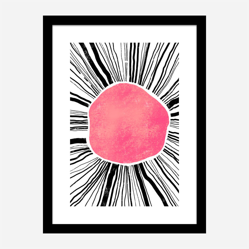 Pink Circle Abstract Art Print