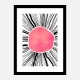 Pink Circle Abstract Art Print