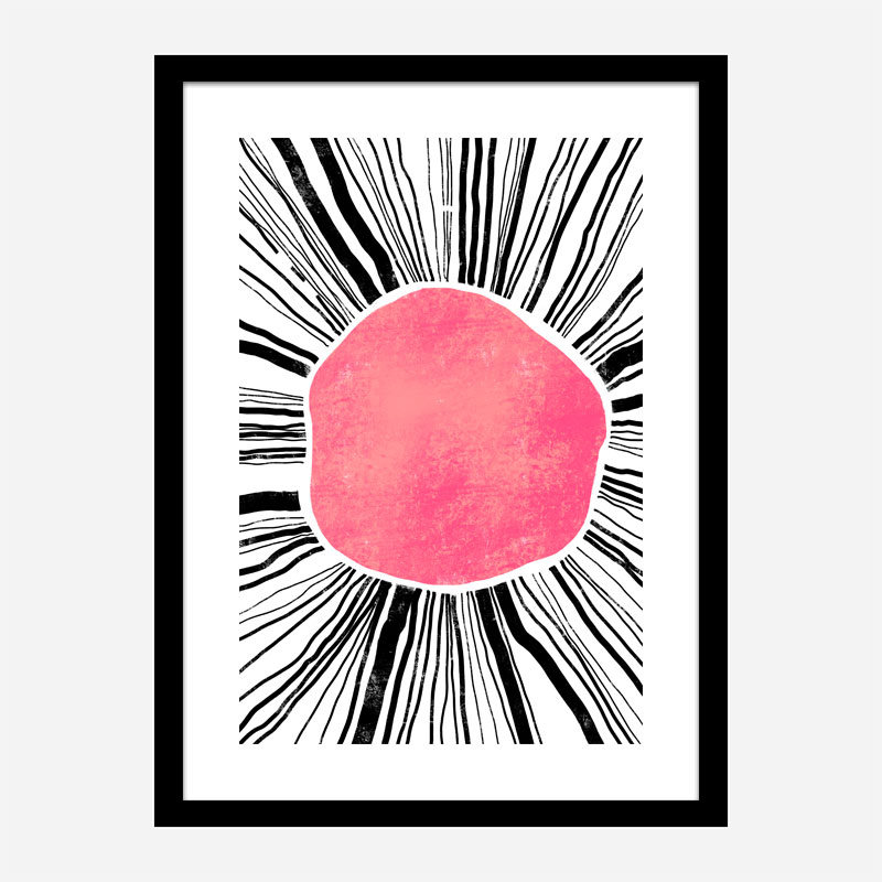 Pink Circle Abstract Art Print