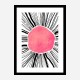 Pink Circle Abstract Art Print