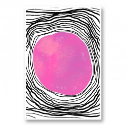 Purple Circle Abstract Art Print