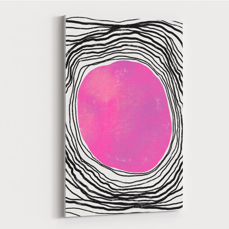 Purple Circle Abstract Art Print