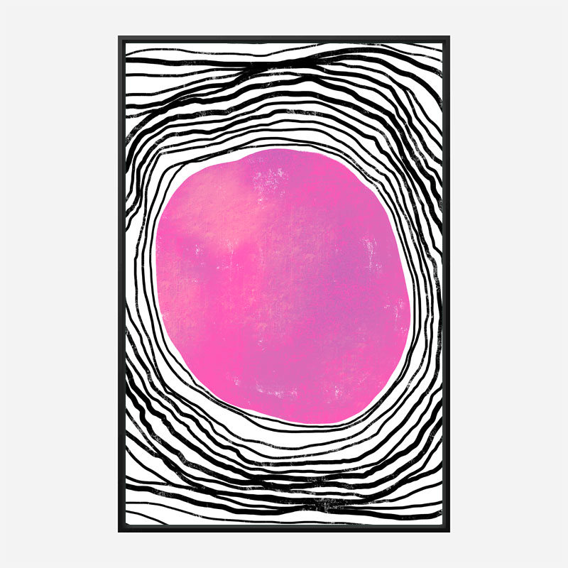 Purple Circle Abstract Art Print