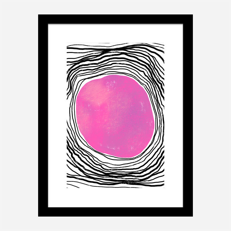 Purple Circle Abstract Art Print